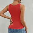 thumbnail image 4 of Tank Tops for Women under $5 Sleeveless Summer Solid Regular Casual Tank Red M, 4 of 4