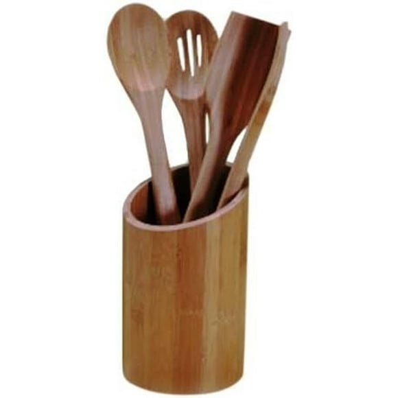 Natural Living Bamboo Utensil Holder