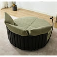 thumbnail image 5 of Green Round Swivel Accent Chair / 500 lbs Weight Capacity / Family Gathering, 5 of 5