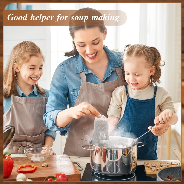 AOWOO 60-Piece Muslin Spice Bags with Drawstring photo 4