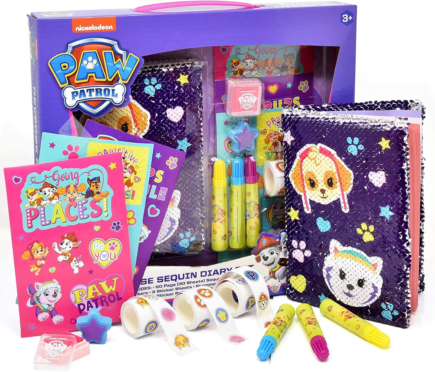 Paw Patrol Friendship-Diario Cuore + Penna, Rosa