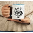 thumbnail image 5 of Inkdotpot Good Morning11Oz CeramicCoffeeMug Morning Wish / Greeting Mug-Blue, 5 of 6