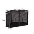 thumbnail image 3 of Pefilos 47" Dog Crate for Large Dogs Corner, Metal Dog Cage with Tempered Glass, Living Room Furniture Dog House Indoor, Black, 3 of 7