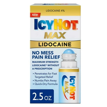 Icy Hot Max Topical Pain Reliever Cream and Numbing Muscle Rub for Joint Pain Relief, 4% Lidocaine, 2.5 oz