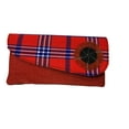 thumbnail image 1 of Handmade Beaded Jute Clutch Purse Womens Red||Blue, 1 of 2