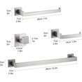 thumbnail image 4 of 4 Piezas Toalleros de Juego de Accesorios de Ferreteria de Baño de Pared con Toallero 40cm,Barra de Toallas,Soporte de Papel Higiénico,Gancho de Bata Acero Inoxidable Plata Cepillada ACTIVE Biensenido a ACTIVE, 4 of 5