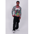 thumbnail image 4 of Jollidays Men's Christmas Bulldog Long Sleeve Crewneck Ugly Christmas Sweater, Sizes S-2XL, 4 of 5