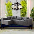thumbnail image 4 of Modern Corduroy L-Shaped Sectional Sofa 104-Inch for Living Room - Comfortable and Durable, 4 of 22