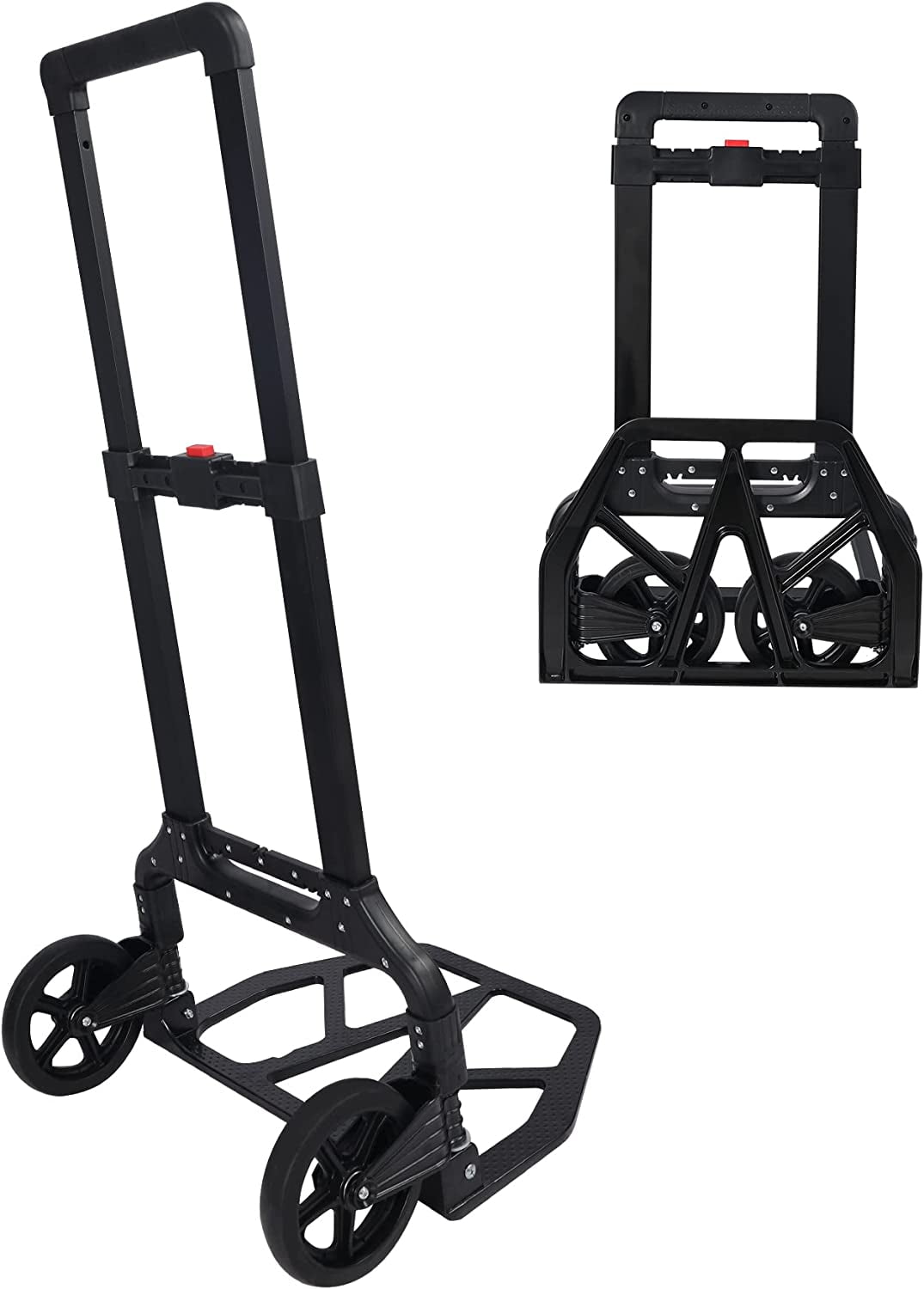 REDCAMP Folding Hand Truck and Dolly, Portable Aluminum Luggage Trolley