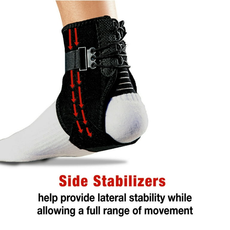 ACE Brand Ankle Brace with Side Stabilizers, Adjustable, Low-Profile