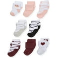 thumbnail image 6 of Hudson Baby Infant Girl Cotton Rich Newborn and Terry Socks, Ballet Burgundy, 6-12 Months, 6 of 7