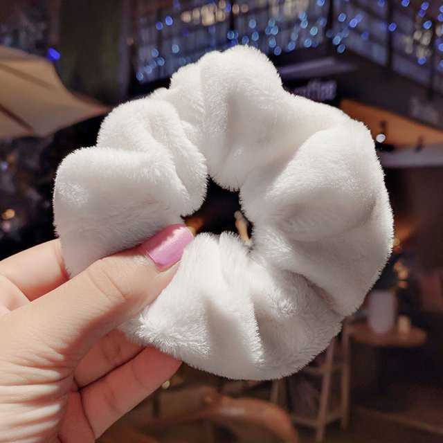 OOCA Chouchous Lumineux en Peluche pour Filles Bandeau Coloré pour Femmes Porte-Queue de Cheval Accessoires de Mode Élastiques