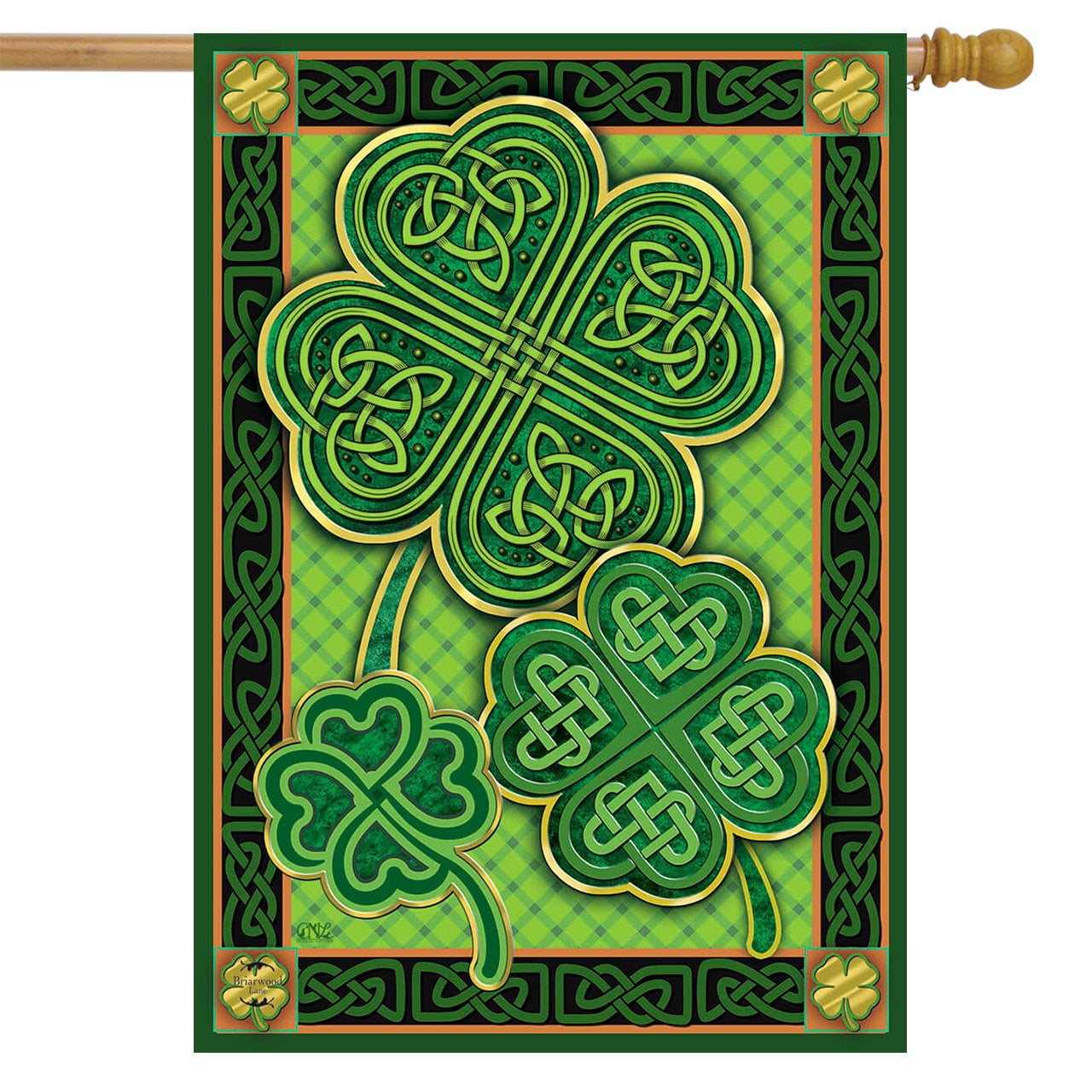 Patrick's Day Garden Flag Irish 12.5" x 18" Briarwood Lane Celtic Shamrocks St 