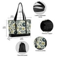 thumbnail image 2 of FORMRS Canvas Laptop Tote Bag for Women with 15.6" Computer Compartments Shoulder Handbag, Light Floral, 2 of 7