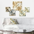 thumbnail image 2 of Designart "Framed Vintage Elegance I" Damask Wall Art Set Of 5 - Gold Bohemian Living Room Metal Art Set, 2 of 6