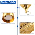 thumbnail image 4 of Gesuoke 1pcs Moroccan Metal Vintage Wind Light Lantern Candle Holder Table Top Ramadan Home Décor Accessories Ornament Decoration Gifts, L, 4 of 9