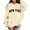 Beige, variant on YWOAGH Girls Hoodies Long Sleeve Pullover Casual Comfortable Loose Fit Graphic Printed Sweatshirt for Kids Daily Wear Black_03 5-6 Years