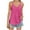 Hot Pink, variant on Tank Tops for Women Spaghetti Strap Sleeveless Tunics Casual V Neck Solid Color Sling Tops