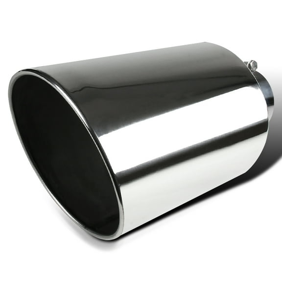 Spec-D Tuning 4"Inlet/8" Outlet Chrome Stainless Steel Truck Bolt-On Exhaust Muffler Tip