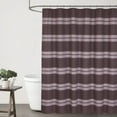 thumbnail image 2 of (5 pack) Ruvanti Shower Curtains 72x72 inch Polyester Cotton Blend, Bathroom Shower Curtain Dedlin Brown Strip. Fabric Shower Curtain, Washable, Quick Dry, Water Resistant for Home, Farmhouse Shower Curtain., 2 of 8