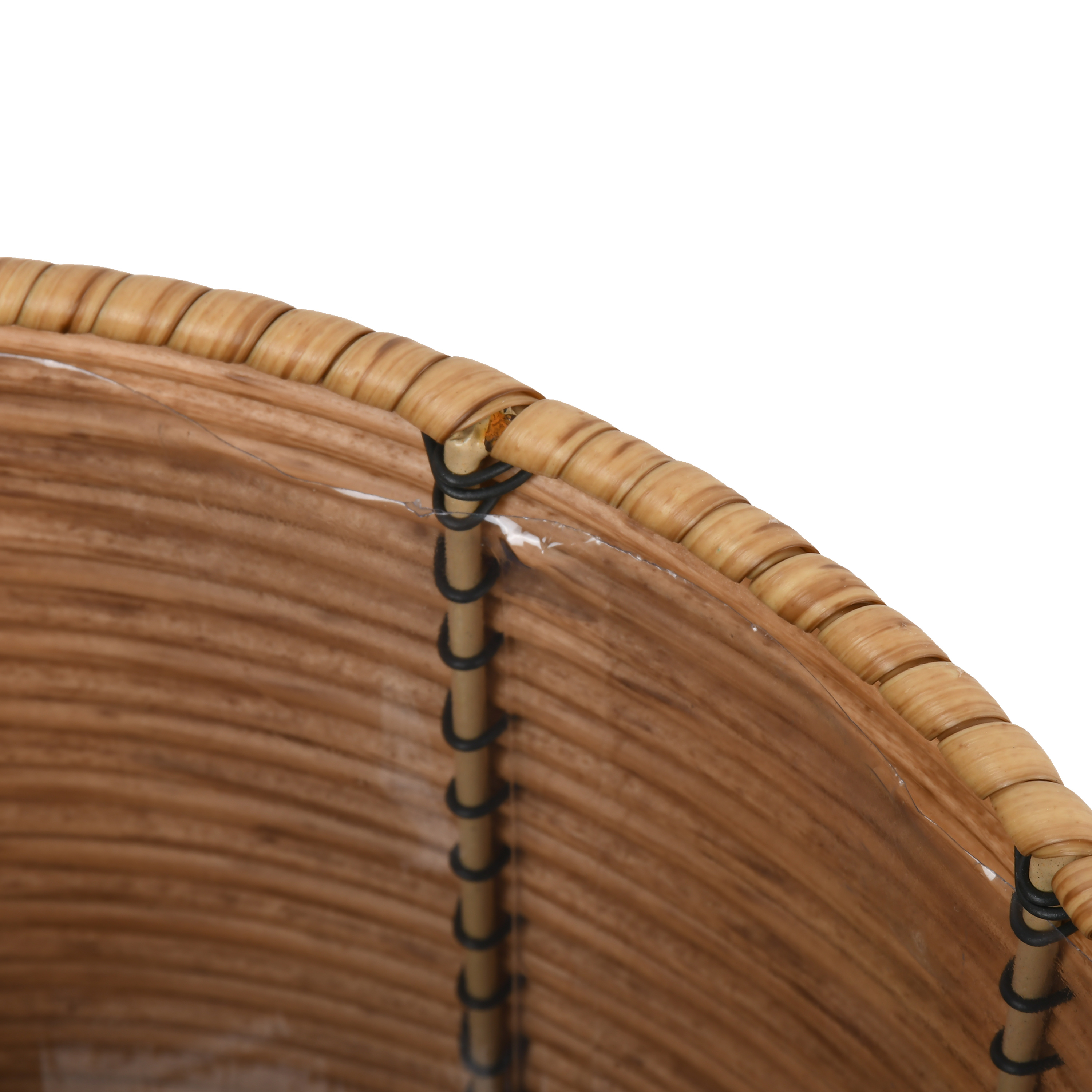 Better Homes & Gardens Thurlow Round Woven Planter with Wood Stand, 9.8 in