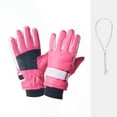 thumbnail image 5 of 3-15 Years Kids Warm Gloves Winter Waterproof Snow Gloves for Ourdoor Sports, Toddler Bulky Ski Gloves for Boys Girls Hot Pink 5 Years, 5 of 6