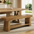 thumbnail image 5 of Tribesigns 63" Wooden Entryway Bench with 2-Tier Shoe Storage, Farmhouse Indoor Seat, 5 of 11