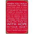 thumbnail image 1 of HAHADAXA TGDB Liverpool Football Club Chant You'll Never Walk Alone Tin Sign Size 8x12 inch, 1 of 1