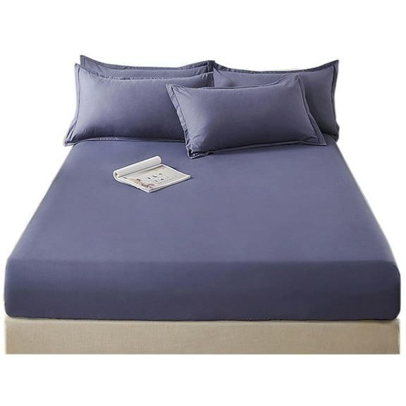 Stretch Twin Fitted Sheet Only - Jersey Knit Stretchy Snug Fit for Single, or Twin Size Mattress , Ultra Soft, Wrinkle Free, Non-Slip,Purple