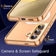 thumbnail image 5 of JETech Magnetic Case for Samsung Galaxy S24 5G, Compatible with MagSafe, Shockproof Protective Phone Cover, Non-Yellowing Hard Clear PC Back (Sandstone Orange), 5 of 7
