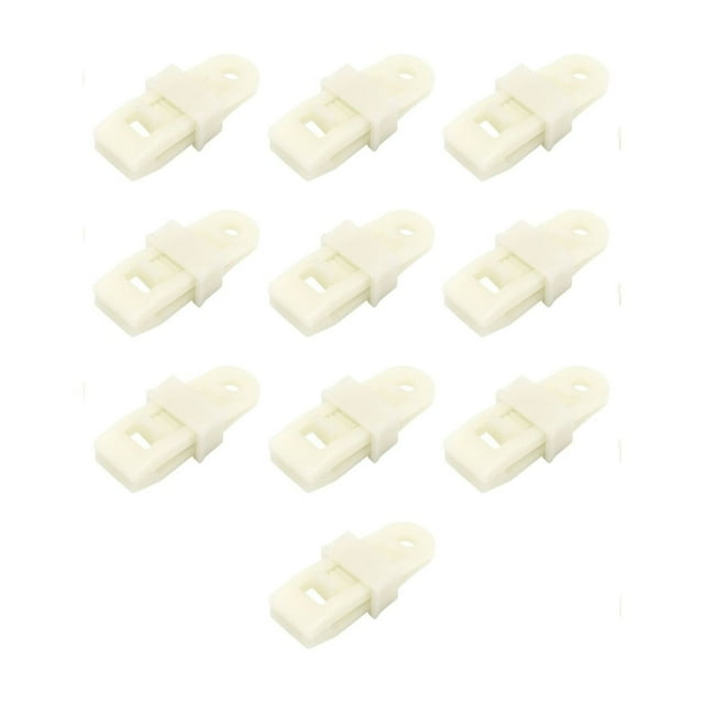 Pleteffect Pinces à Bâche en Plastique Boucle Filet Pinces à Bâche Robustes Pinces Réglables pour Auvent Pinces à Bâche et Toile d'Ombrage pour Camping en Plein Air (10 Pcs Mix)