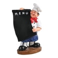thumbnail image 2 of Chef estatua escultura Chef estatuilla ornamento decorativo artesanía cocina decoración para encimera café comedor restaurante mesa Derecha 18x13x29.5cm Sunnimix Estatuilla de la estatua del chef, 2 of 8
