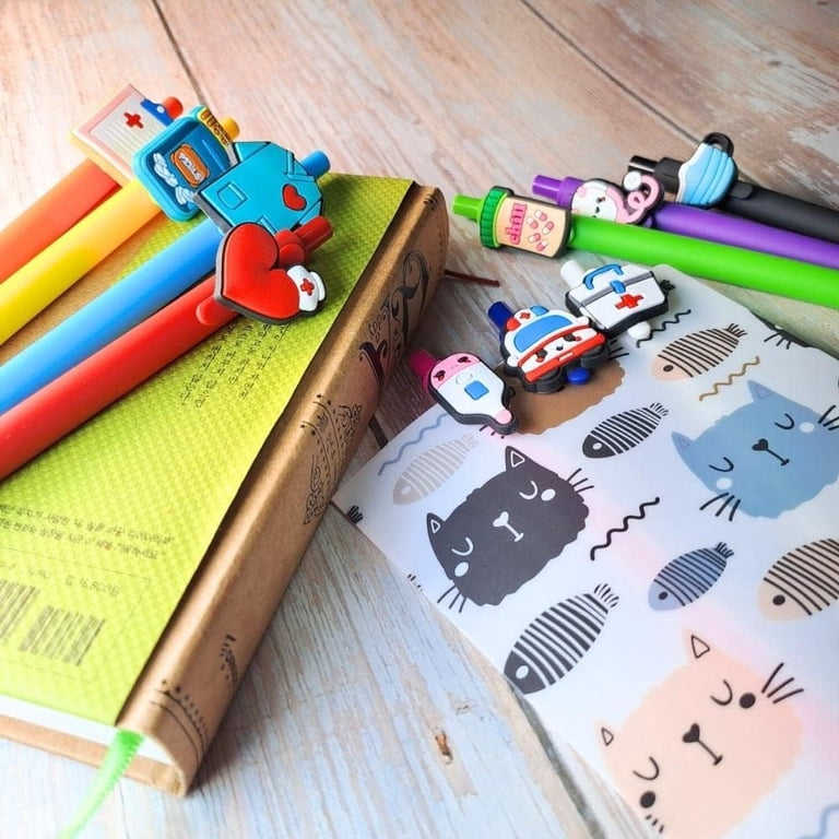 10 PCS Cute Nurse Pens | Funny Medical Gel Pens Black Ink | Nurses Week Gifts For Students & Professionals