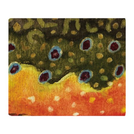 - CafePress - Brook Trout Fly Fishing - Soft Fleece Throw Blanket, 50
