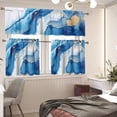 thumbnail image 2 of Bee Kitchen Curtain Valance Set Long Tiers Curtain Cafe Curtain Rod Pocket Valance for Living Room Bathroom,Black, 2 of 6