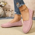 thumbnail image 4 of Women's Orthopedic Leather Loafers Comfortable Lightweight Slip-On Flats Casual Comfort Walking Shoes Moccasins Driving Walking Shoes Pink 9, 4 of 6