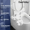 thumbnail image 2 of DeerValley Ultra-Slim Bidet Attachment for Toilet with Dual Nozzle,Non-Electric Self Cleaning Fresh Water Sprayer Bidets Toilet Seat for Feminine and Posterior Wash, White（DV-1B0095）, 2 of 8