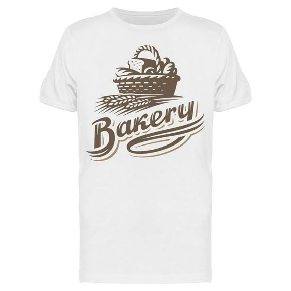 Bakery W/basket Bread T-Shirt Men -Image by Shutterstock, Male Large