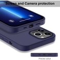 thumbnail image 3 of IBAOLEA iPhone 13 Pro Max Case with Screen Protector,Soft Liquid Silicone Gel Rubber Bumper Cover,Slim Fit Shockproof Protective Phone Case for iPhone 13 Pro Max 6.7" Dark Blue, 3 of 8