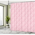 thumbnail image 5 of Ambesonne Pink Damask Shower Curtain, Simplistic Floral Art, 69"Wx75"L, Pale Pink White, 5 of 5