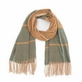 thumbnail image 1 of Foulard en Peluche à Rayures Plaid Automne Hiver 200*50CM Châle Chaud, 1 of 7