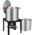 thumbnail image 2 of OUYAWEI Friteuse à Dinde de 100 QT, Friteuse Profonde d'Extérieur en Aluminium et Cuiseur Vapeur de Fruits de Mer avec Régulateur, Casserole pour Poisson avec Injecteur, Trousse de Thermomètre et Réchaud au Propane d'Extérieur avec Support pour Poisson, 2 of 7