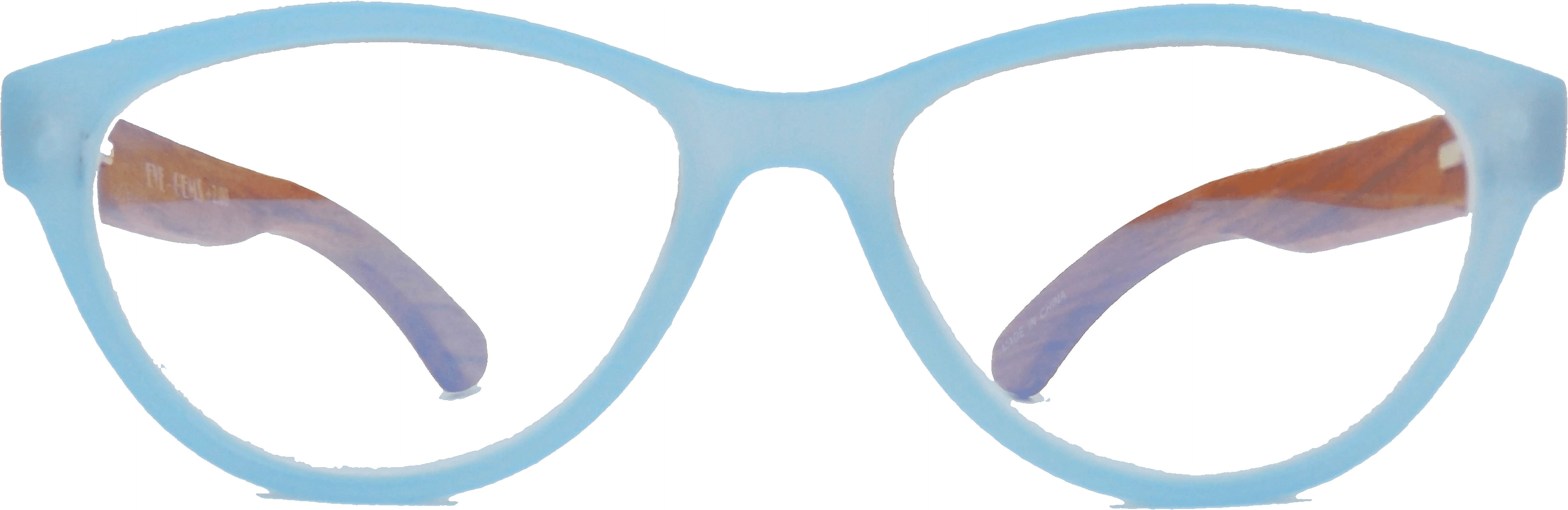 EYEGEMS Brand Blue Light Blocking Computer +2.50 Reading Glasses Eco Friendly Sustainable Walnut Wood Turquoise 3461