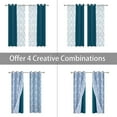 thumbnail image 4 of ZMLEVE Rideaux Mix and Match - 2 Pcs Imprimé Branche Rideaux Transparents et 2 Pcs Rideaux Occultants pour Chambre Salon Illets Rideaux, 37x95 Pouces/panneaux, Turquoise, Ensemble de 4 Panneaux, 4 of 7
