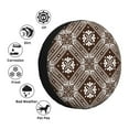 thumbnail image 6 of DouZhe Waterproof Spare Tire Cover, Vintage Traditional Folk Ethnic Ornament Prints Adjustable Wheel Covers Fit for Jeep Trailer RV SUV Car, 17 inch, 6 of 7