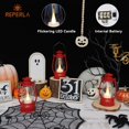thumbnail image 4 of Lantern Reperla Red Mini 12 unidades con vela LED parpadeante de 13 cm, 4 of 8