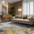thumbnail image 4 of FULIE 6'x9'Area Rugs Modern Abstract Living Room Rug Indoor Floor Carpets for Bedroom,Yellow, 4 of 7