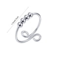 thumbnail image 1 of Yhmxh Anxiety Rings For Men Women Open Finger Rings With Beads Stress Reliever Rings For Anxiety Stress Relieving Jewellery, 1 of 2