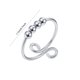 thumbnail image 1 of Yhmxh Anillos antiestrés para hombres y mujeres, anillos abiertos con cuentas, anillos para aliviar el estrés, joyería para aliviar la ansiedad y el estrés., 1 of 2