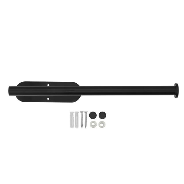 Portarrollos de papel higiénico de acero inoxidable para debajo del armario, soporte negro para papel higiénico, para baño y cocina.